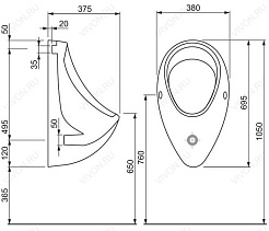 Cersanit Писсуар Taurus Т100 – фотография-3